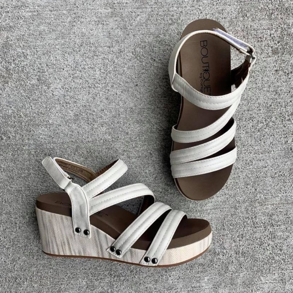 CORKYS Lifeguard Strappy Wedge Cooshy Heeled Sandals